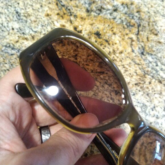 Nicole Miller Women's Versailles 57 17 130 Green Brown Sunglasses Rectangle - Picture 13 of 14